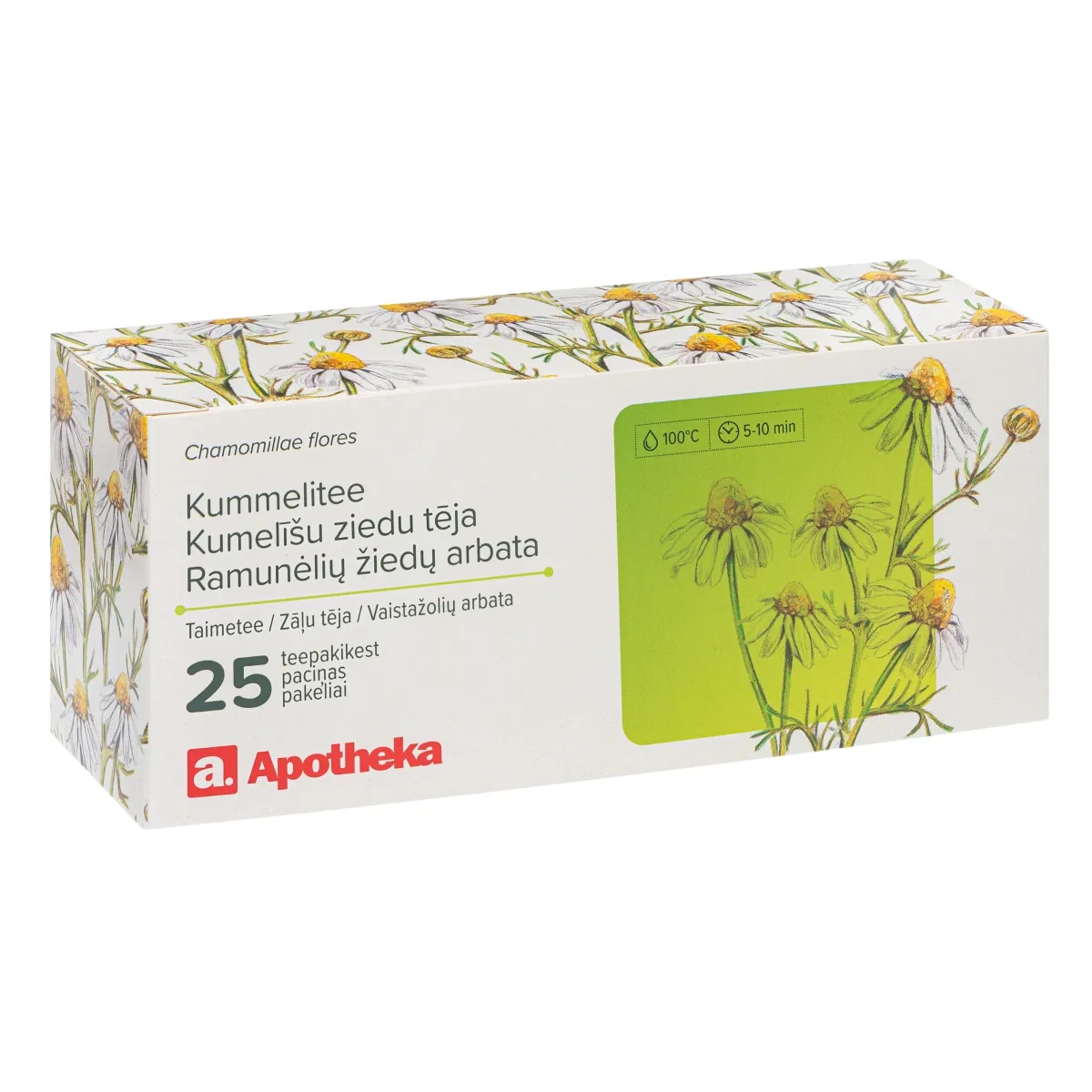APOTHEKA kumelīšu ziedu tēja, 25 pac. - Produkta attēls