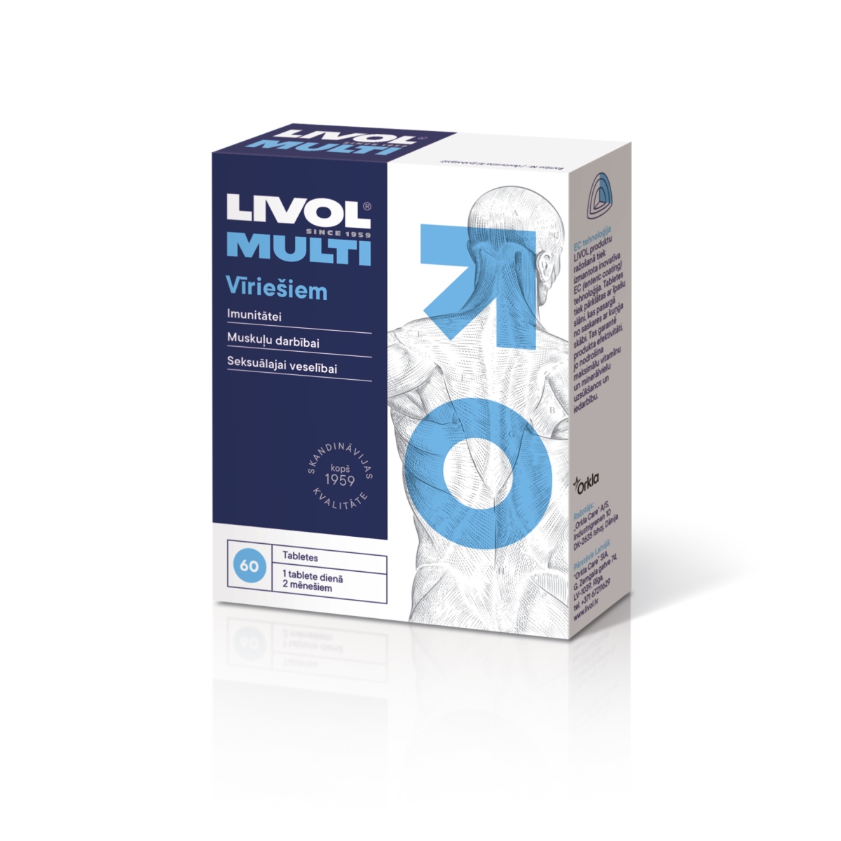 LIVOL Multi Vīriešiem tabletes, 60 gab. - Produkta attēls