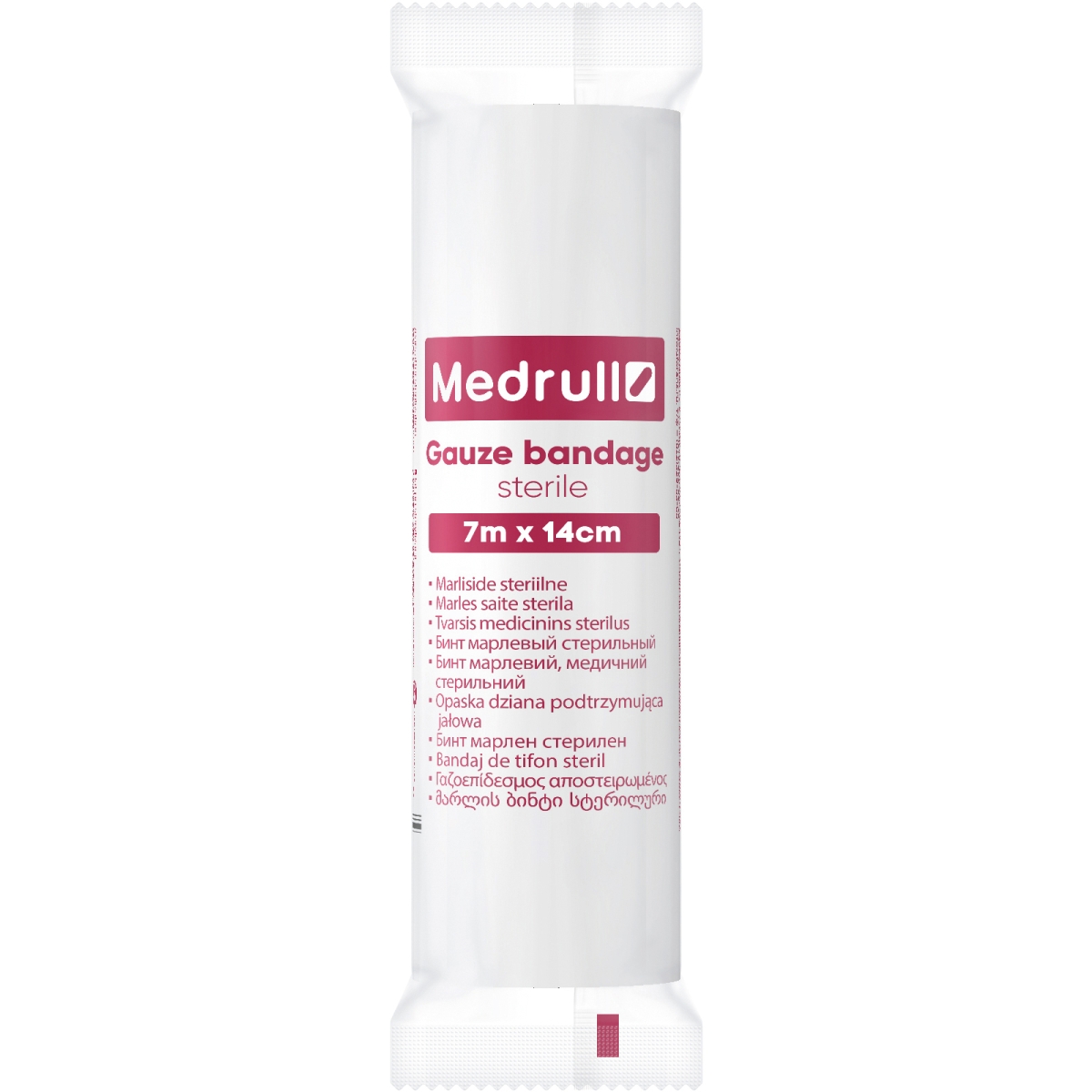 MEDRULL Saite marles sterila, 7 m x 14 cm - Produkta attēls