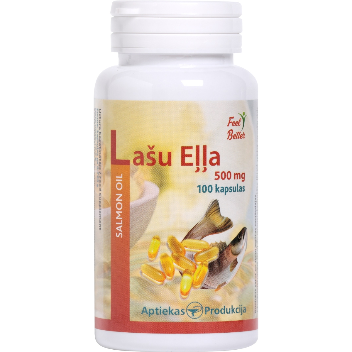 AP LAŠU EĻĻA KAPSULAS  500MG N100