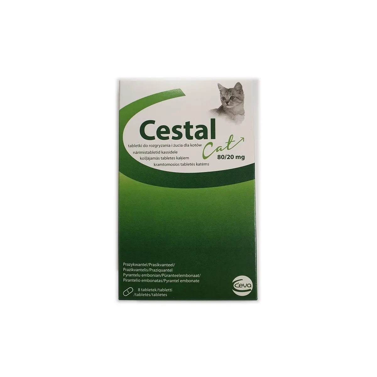 CESTAL CAT 80/20MG TABLETES N8 KAĶIEM - Produkta attēls