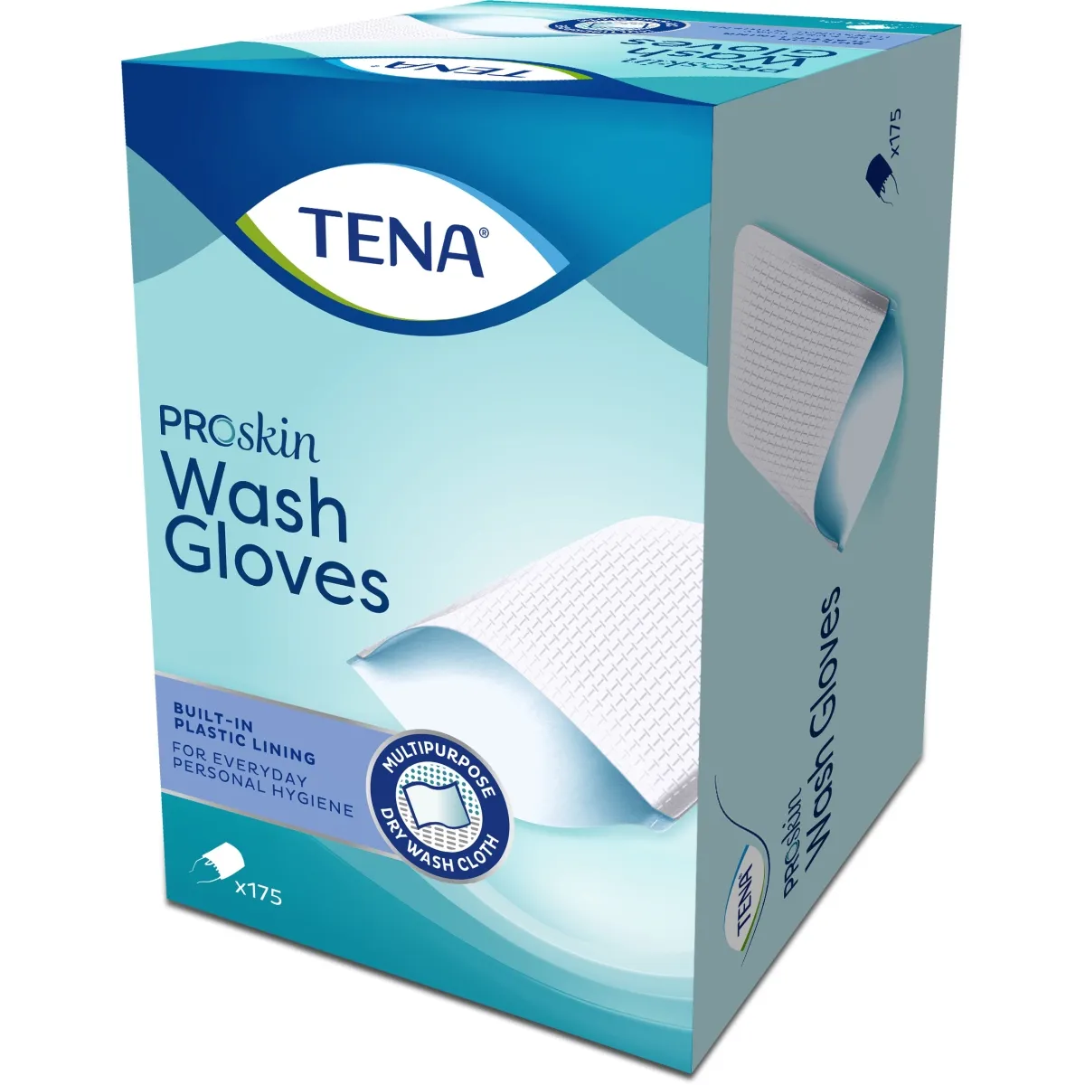 TENA Wash Gloves ProSkin mazgāšanas cimdi, 175 gab. - Produkta attēls