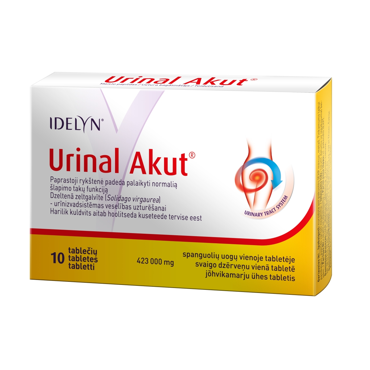 WALMARK URINAL Idelyn Akut tabletes, 10 gab. - Produkta attēls