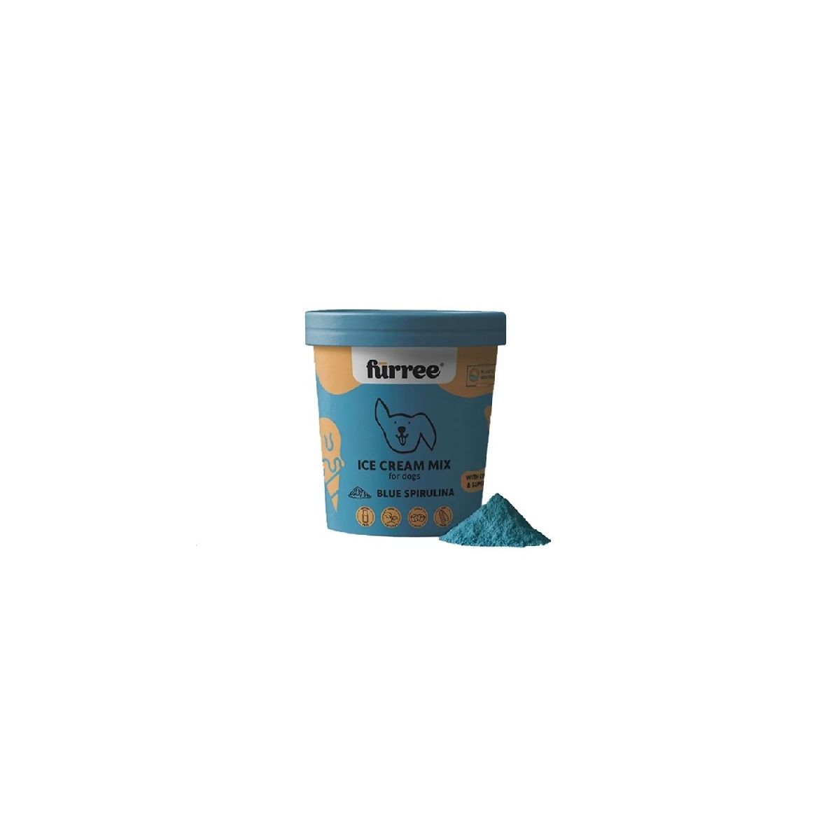 Fürree saldējuma pulveris Zilā spirulīna 60g (10 porcijas) suņiem - Produkta attēls