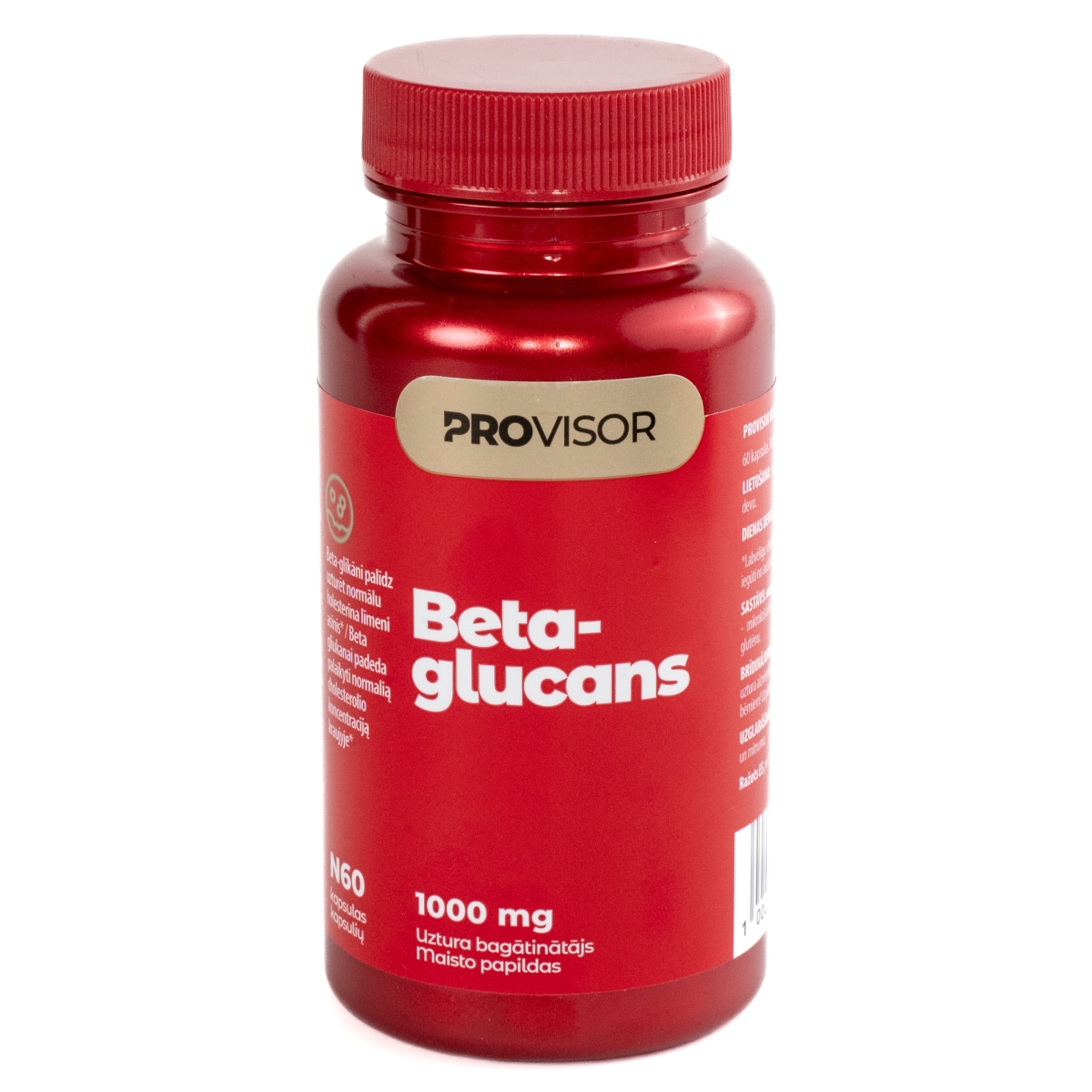 PROVISOR Beta Glucan 1000 mg kapsulas, 60 gab - Produkta attēls