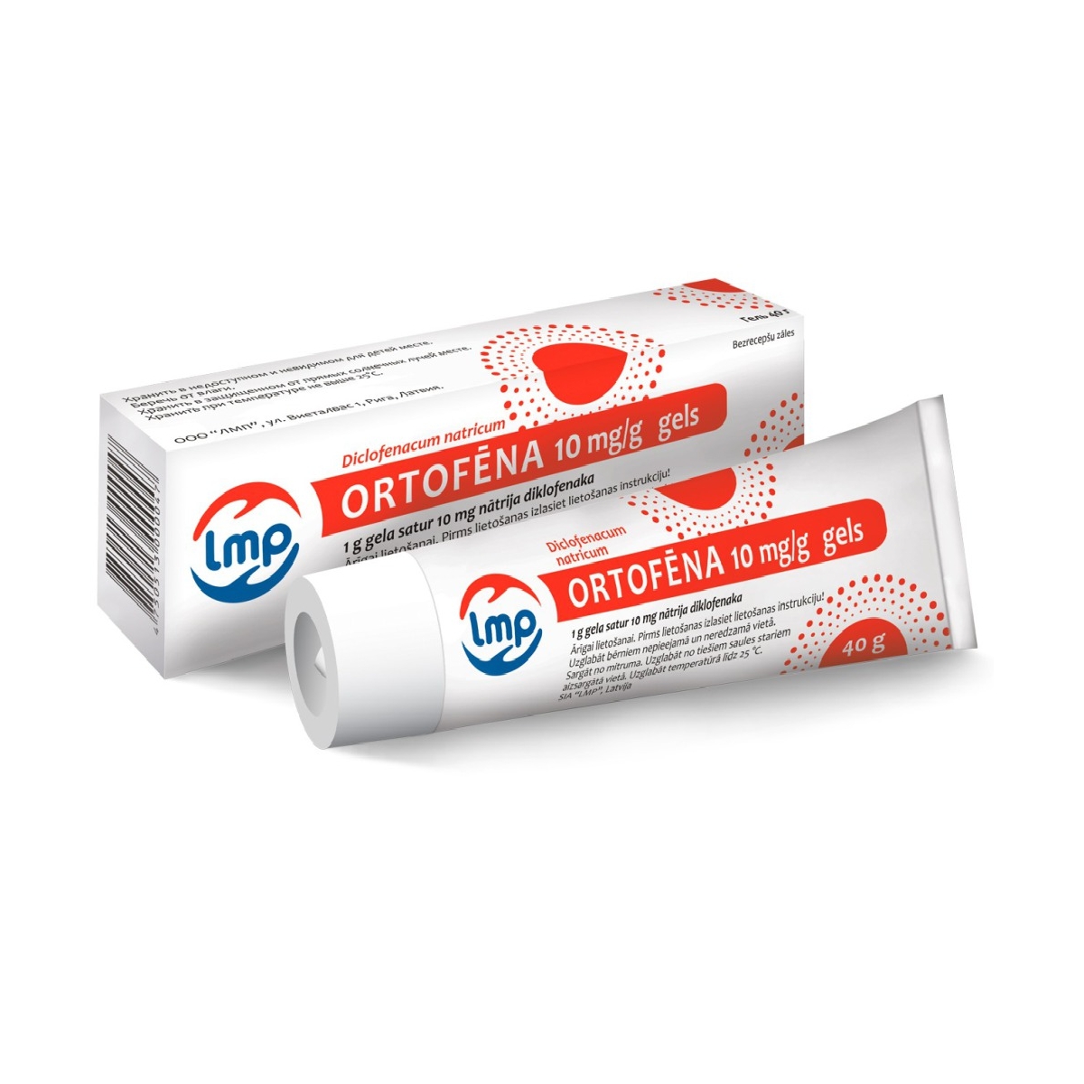 ORTOFĒNA 10 MG/G GELS 40G - Produkta attēls