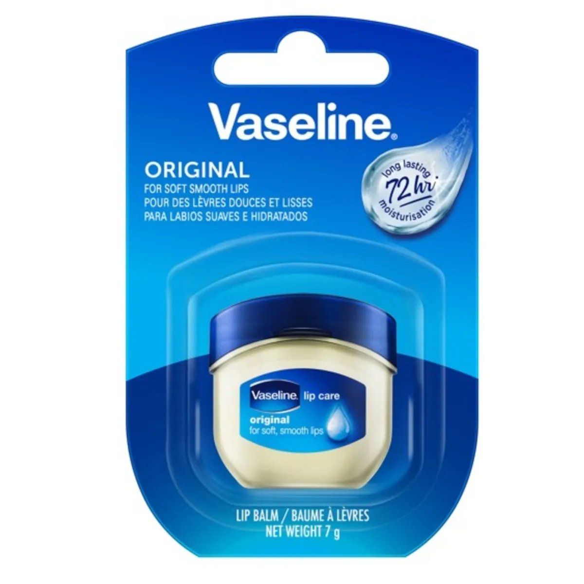 VASELINE Original lūpu balzams, 7 g. - Produkta attēls