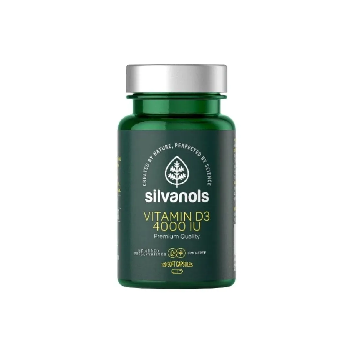 SILVANOLS Vitamīns D3 4000 IU kapsulas, 120 gab. - Produkta attēls