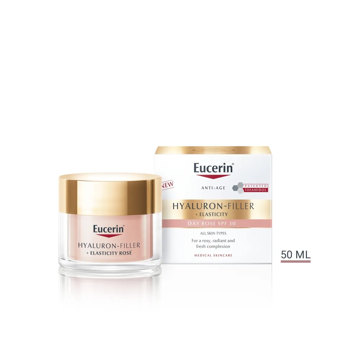 Eucerin Hyaluron-Filler+Elasticity Rose SPF30 dienas krēms, 50 ml - Produkta attēls