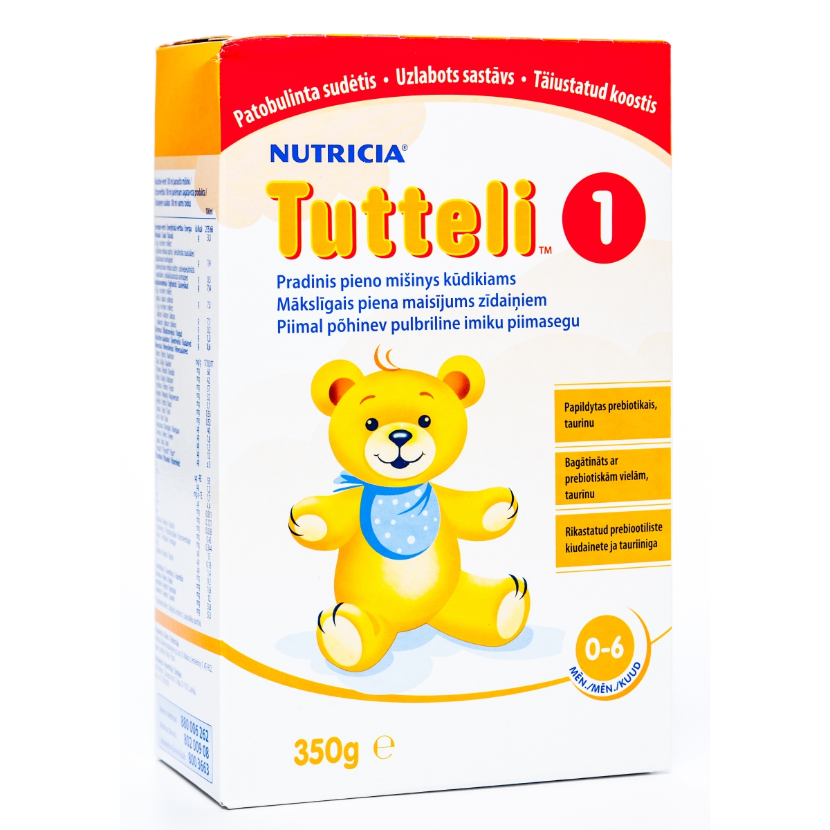 TUTTELI 1 PIENA MAISĪJUMS 350G (0-6M) - Produkta attēls
