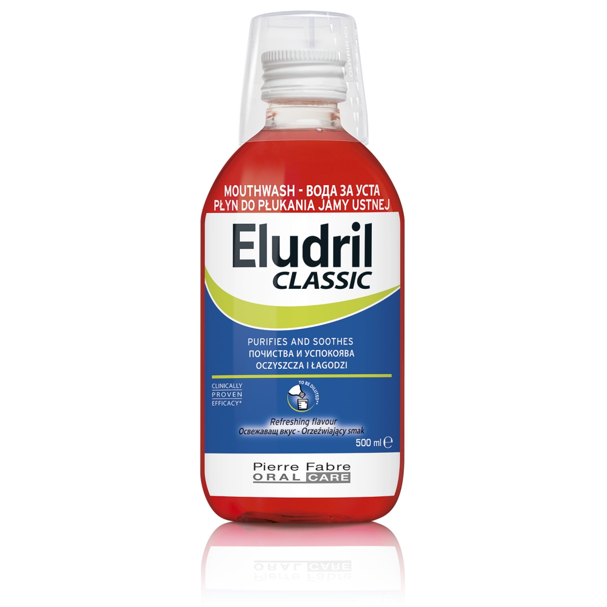 ELUDRIL CLASIC mutes dobuma skalošanas līdzeklis, 500 ml - Produkta attēls