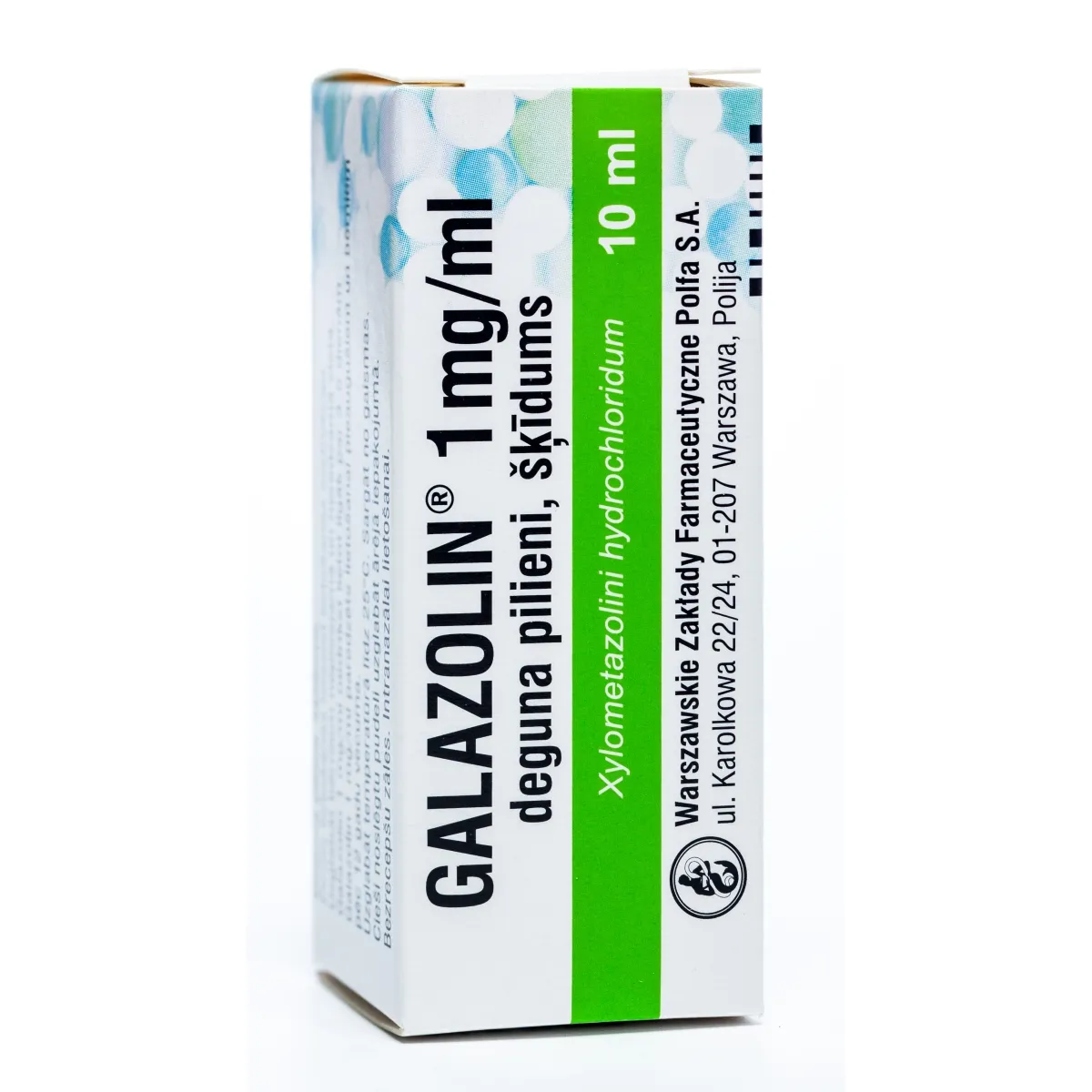 GALAZOLIN 0.1 % deguna pilieni, 10 ml - Produkta attēls