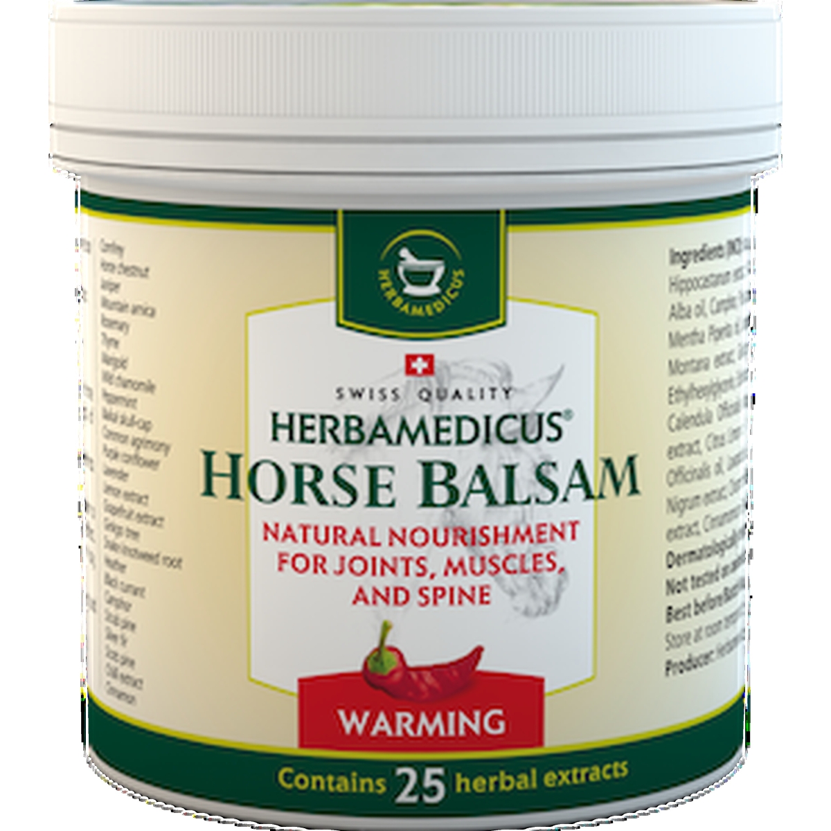 HERBAMEDICUS Horse balzam sildošs 125 ml - Produkta attēls