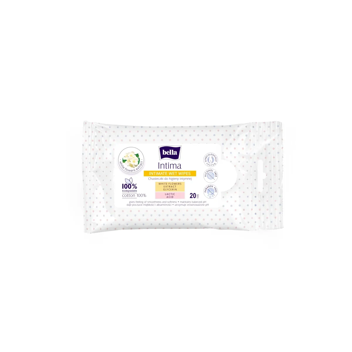 BELLA INTIMA mitrās salvetes intīmai higiēnai, 20 gab. - Produkta attēls
