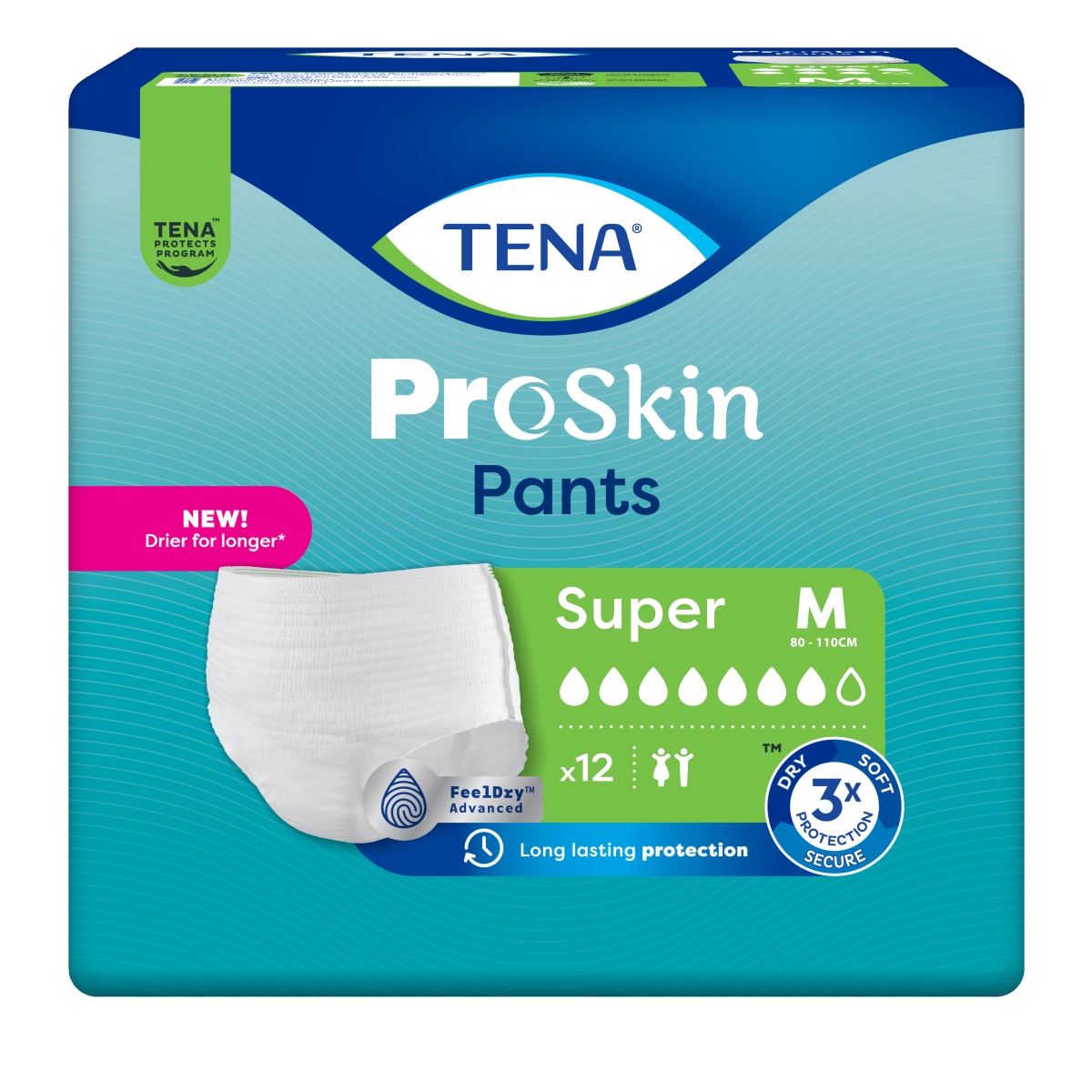TENA Pants Super biksītes M izmērs, 12 gab. - Produkta attēls