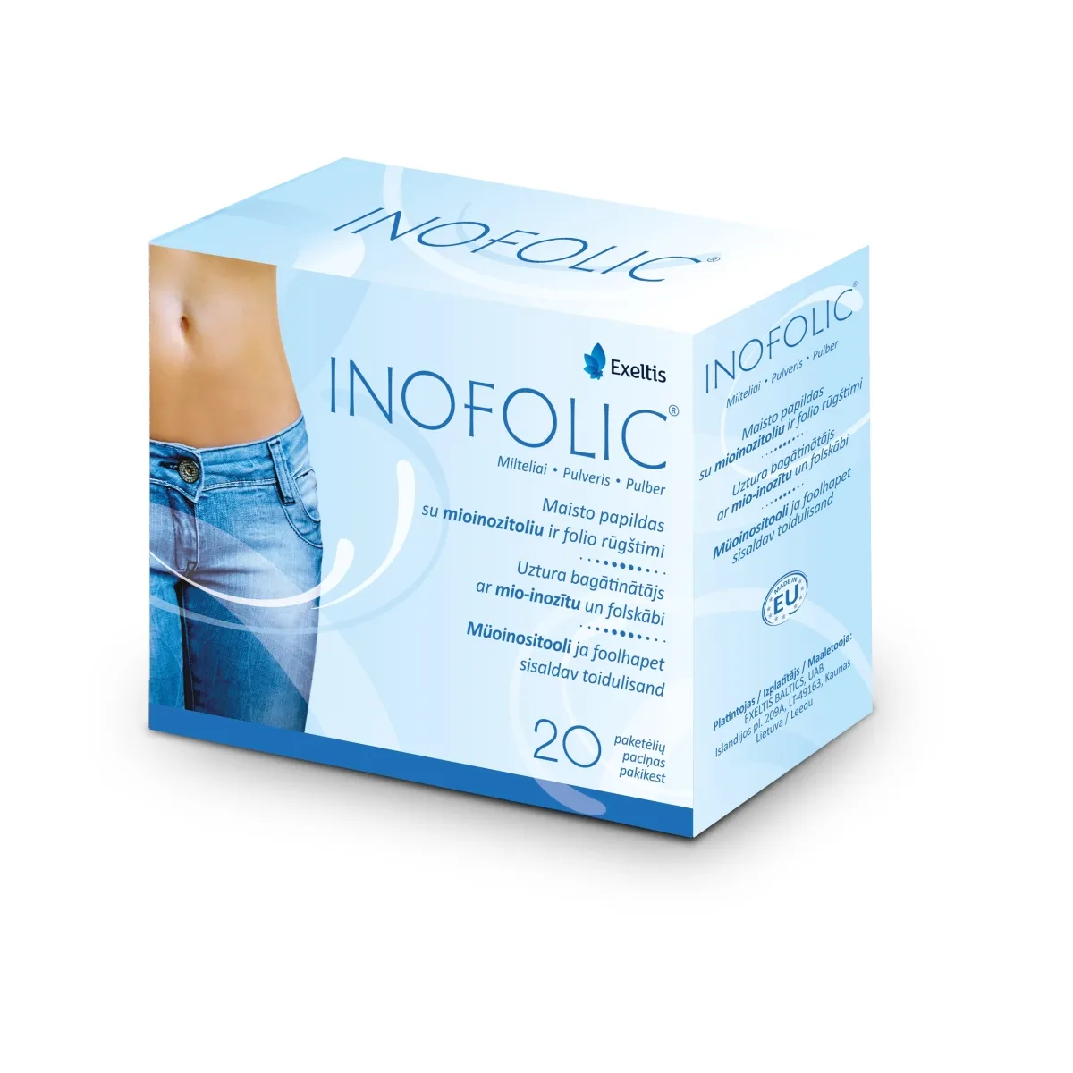 INOFOLIC pulveris, 20 gab - Produkta attēls