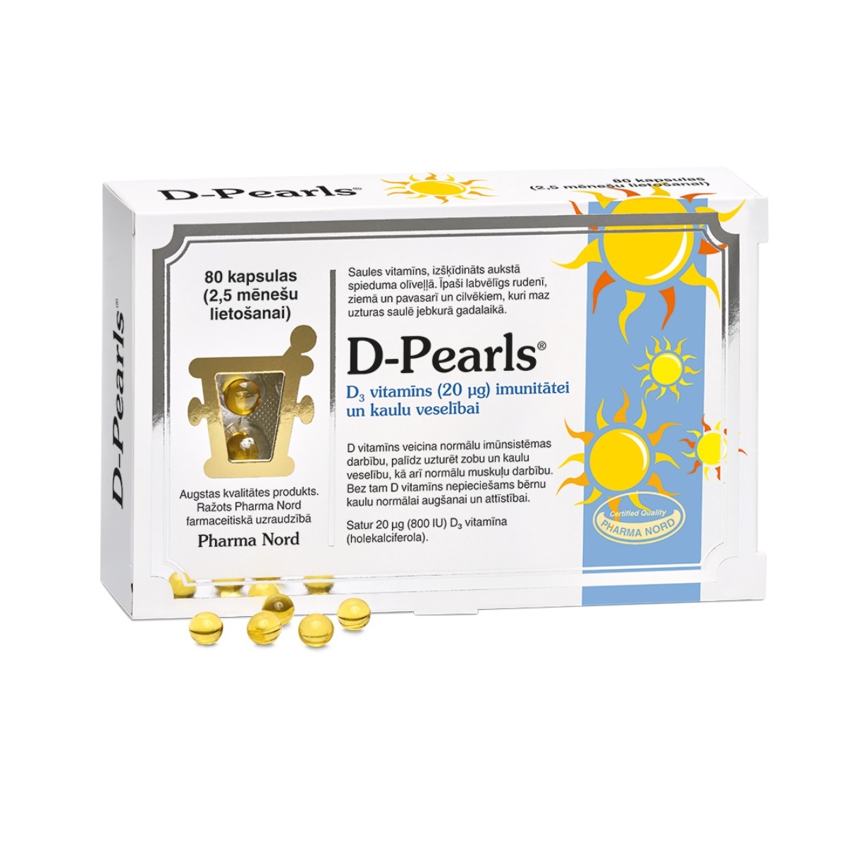 D-PEARLS KAPSULAS N80 - Produkta attēls