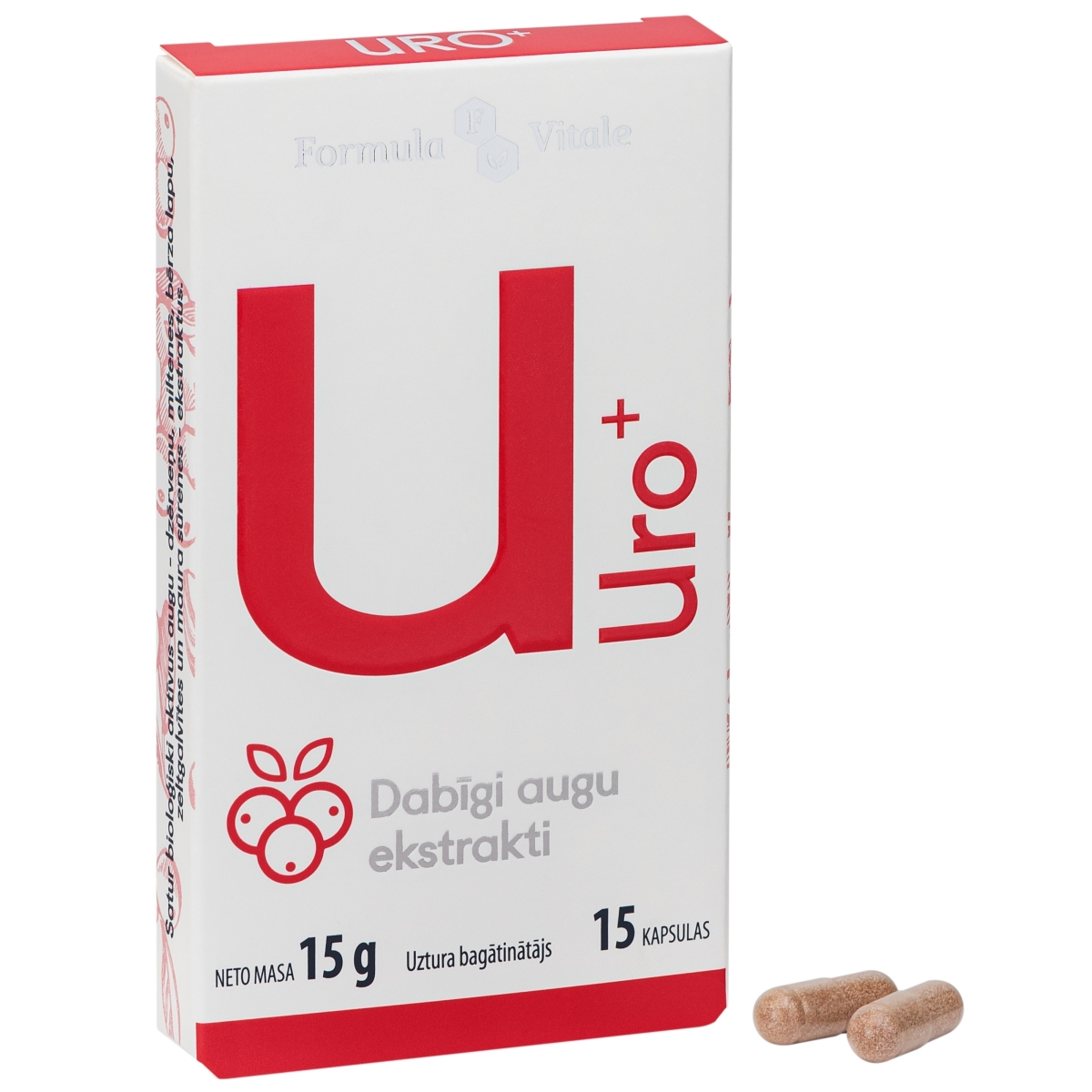 FORMULA VITALE Uro kapslas, 15 gab. - Produkta attēls