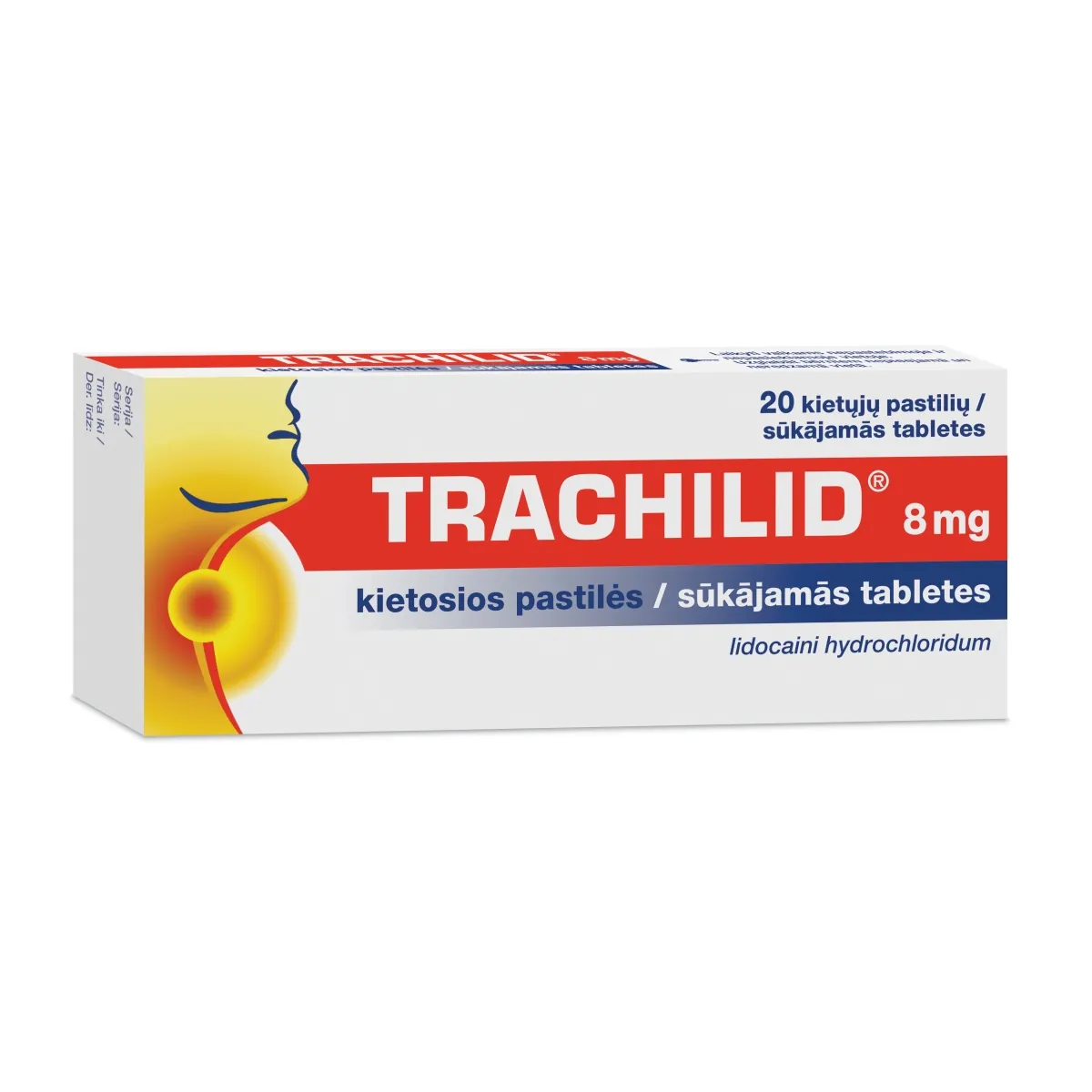 TRACHILID SŪKĀJĀMĀS TABLETES 8MG N20 - Produkta attēls