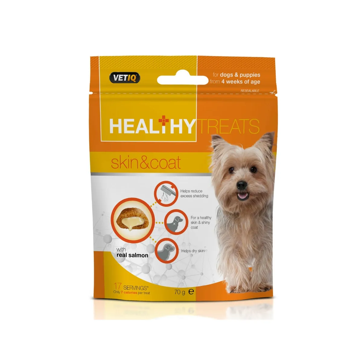 MC VETIQ SKIN'COAT DOG/PUPPIES HEALTHY TREATS 70G - Produkta attēls