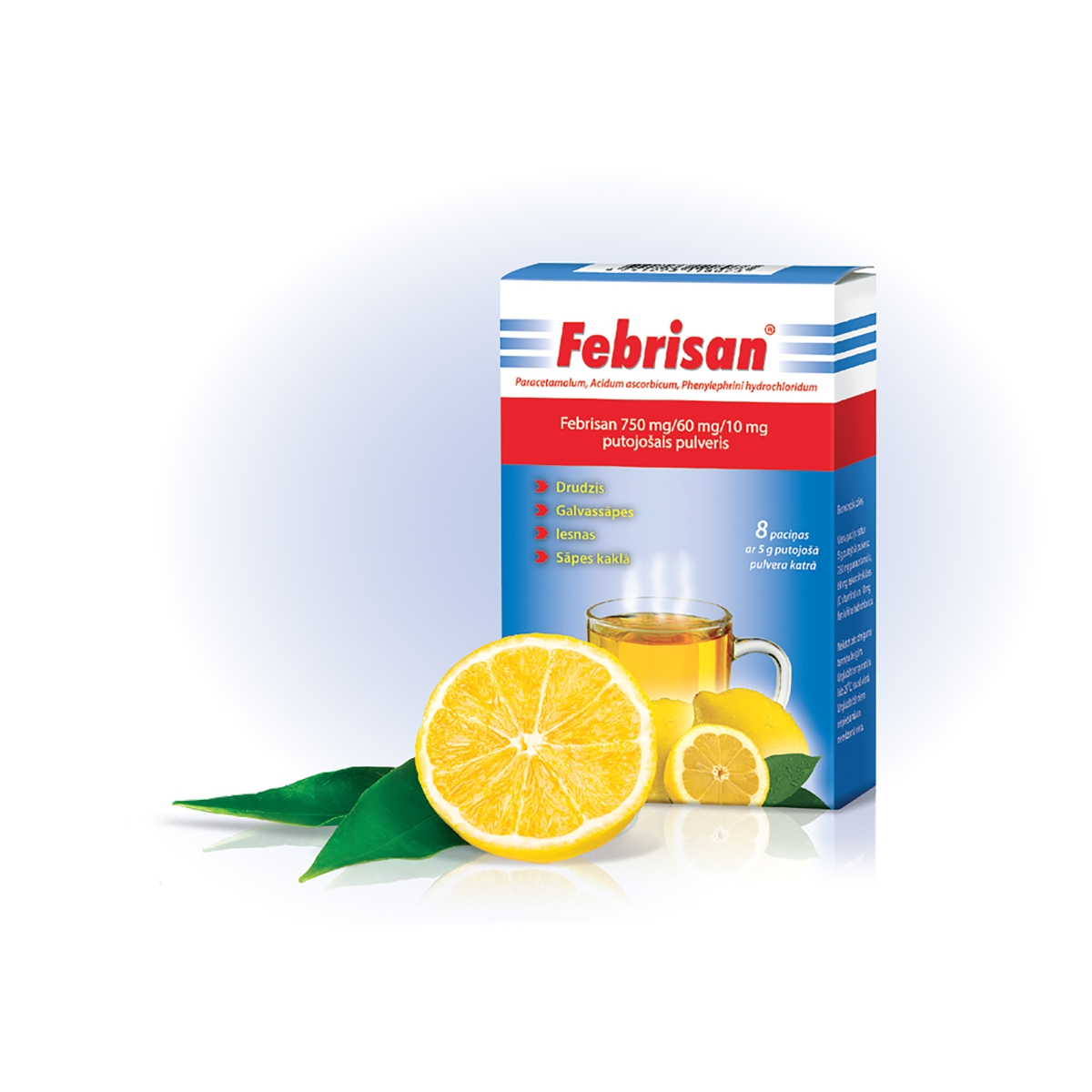 FEBRISAN 750MG/60MG/10MG PULVERIS N8 - Produkta attēls