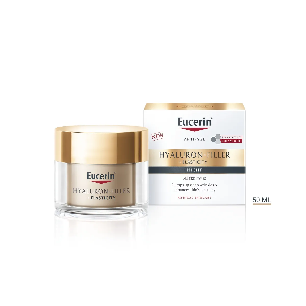 EUCERIN Hyaluron-Filler + Elasticity nakts krēms, 50 ml - Produkta attēls