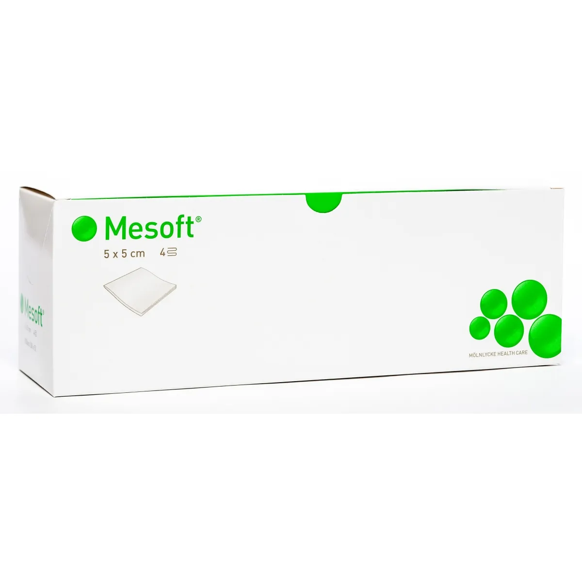 MESOFT salvetes 5 x 5cm, sterilas, 150 gab. - Produkta attēls