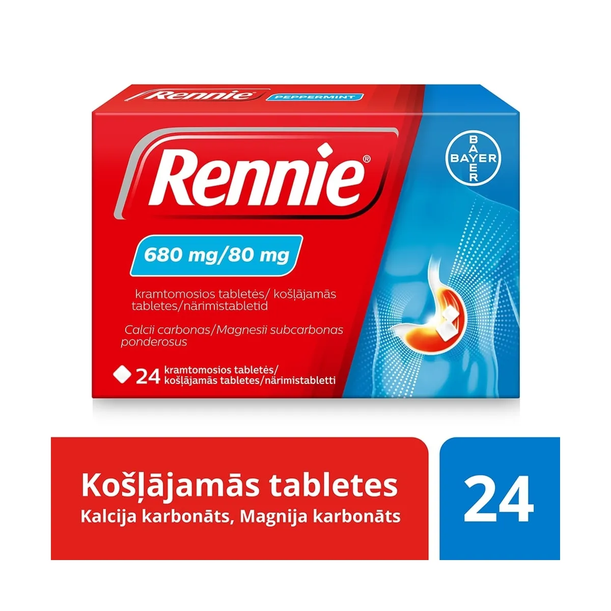RENNIE KOŠĻĀJAMĀS TABLETES N24 - Produkta attēls 1