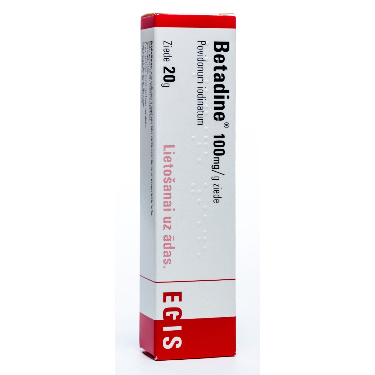 BETADINE 100MG/G OINT 20G - Produkta attēls