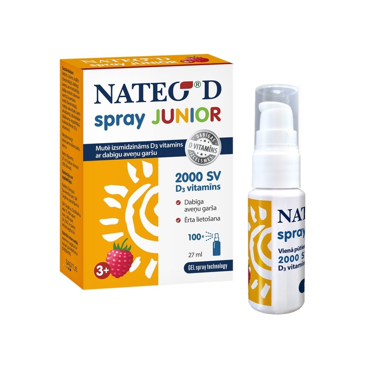 NATEO D spray Junior 2000SV, 100 devas - Produkta attēls