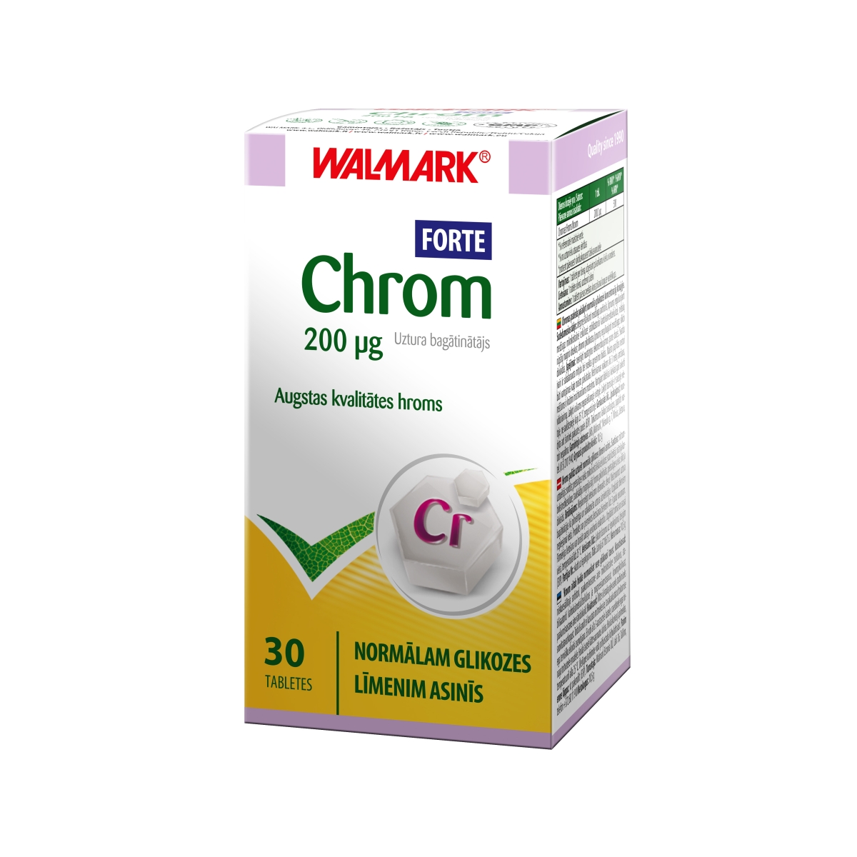 WALMARK Chrom Forte tabletes, 30 gab. - Produkta attēls