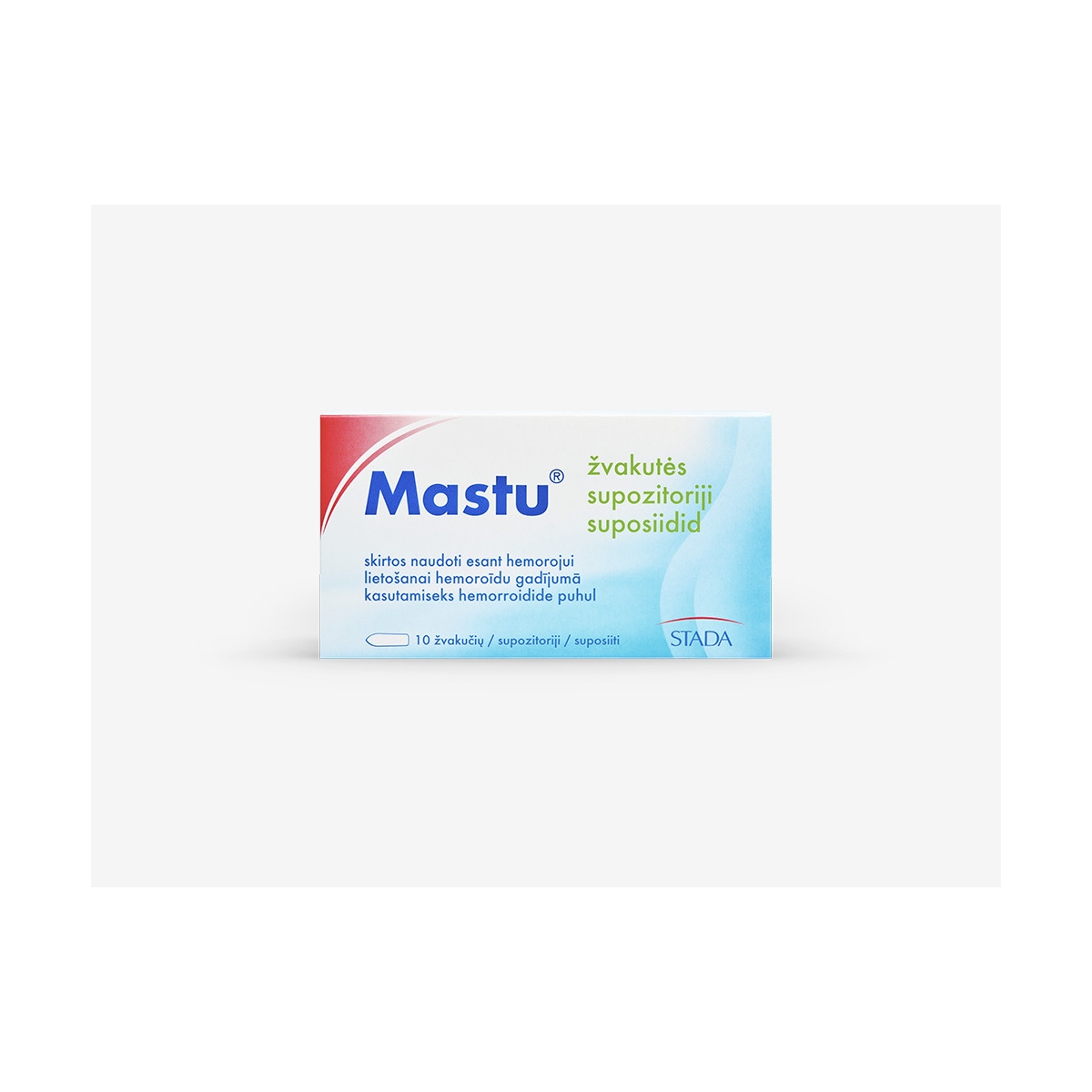 MASTU Supozitoriji, 10 gab. - Produkta attēls