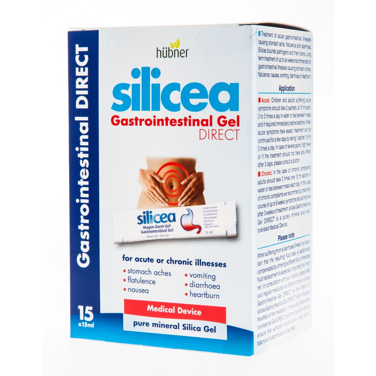 SILICEA Direct gels kuņģa-zarnu traktam, 15 gab. - Produkta attēls
