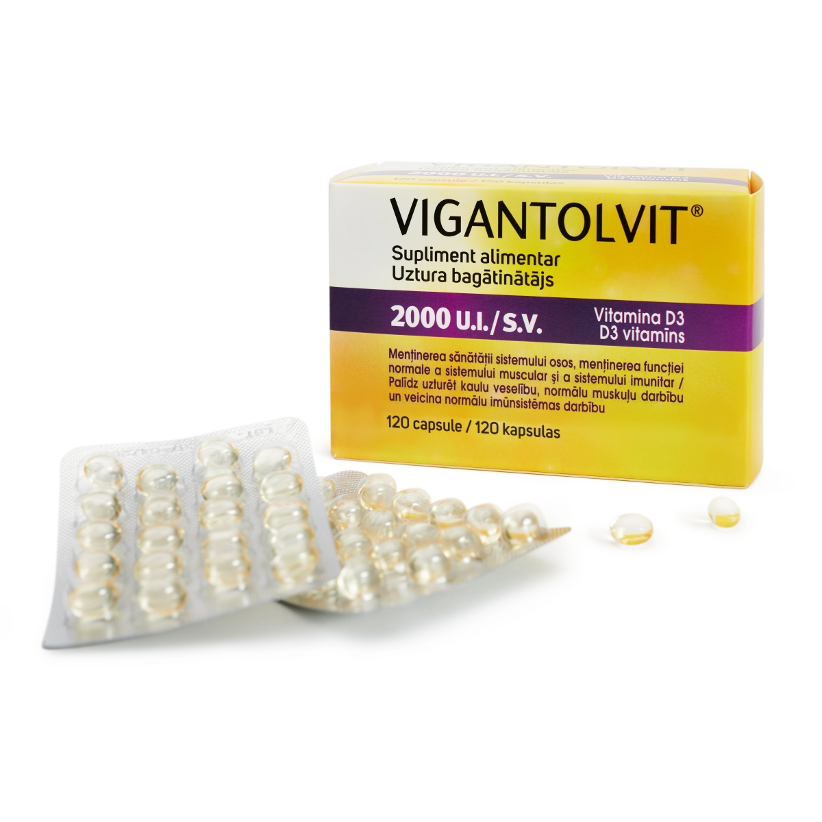 VIGANTOLVIT 2000SV kapsulas, 120 gab - Produkta attēls