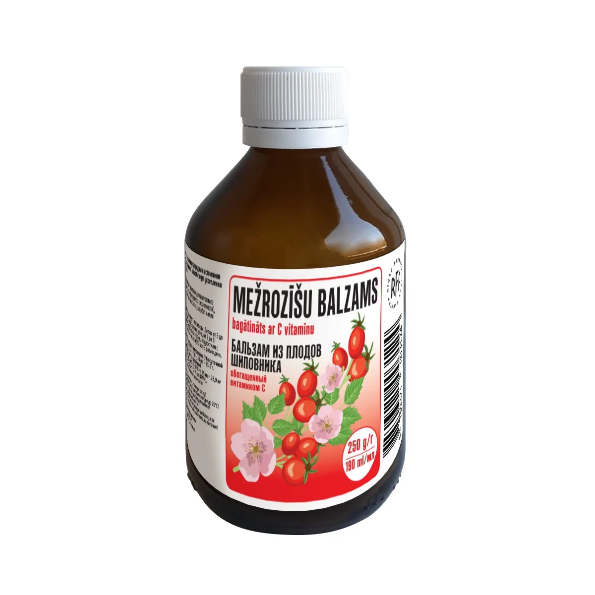 RFF mežrozīšu balzāms ar C vitamīnu, 190 ml - Produkta attēls