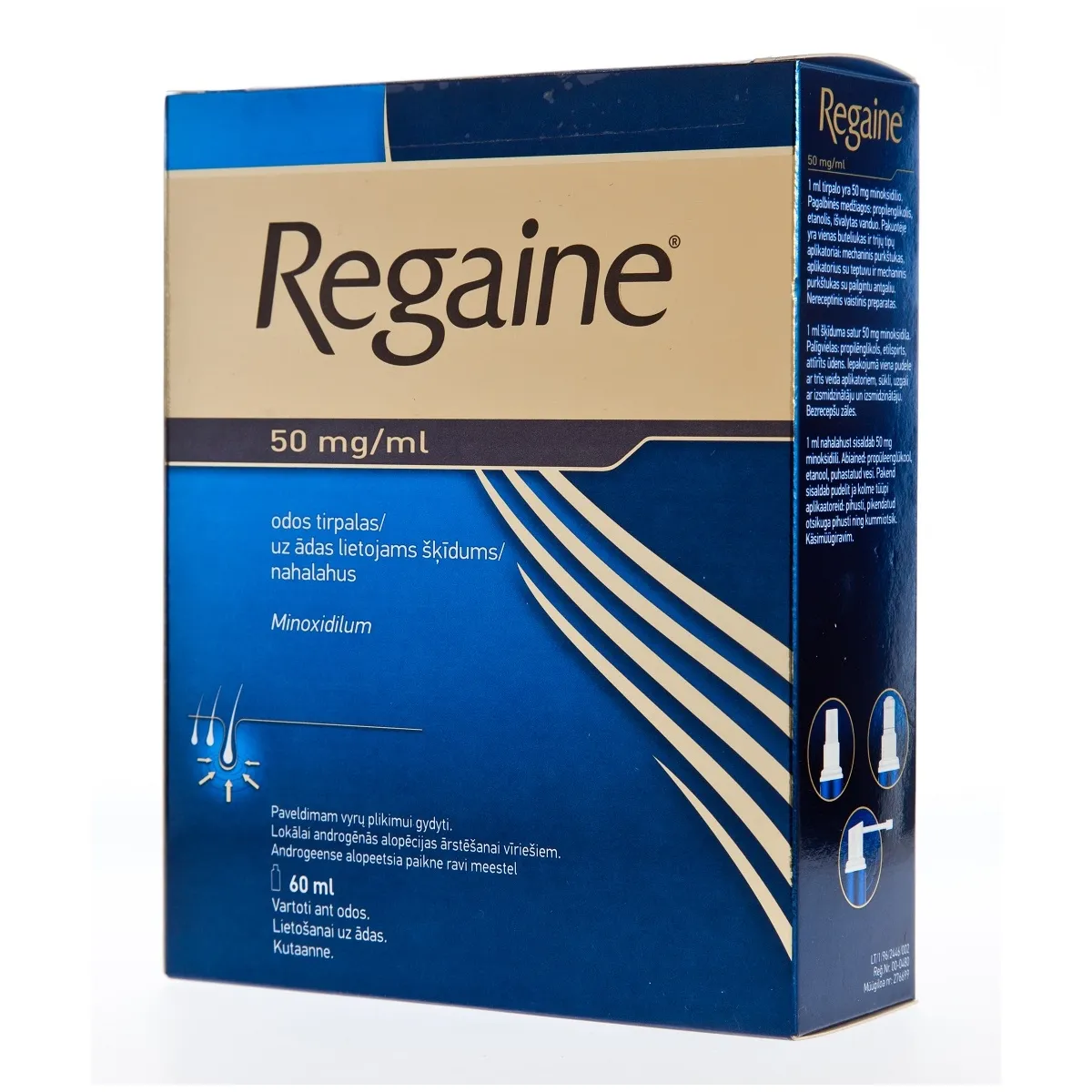 REGAINE TOPICAL 5% šķīdums, 60 ml - Produkta attēls