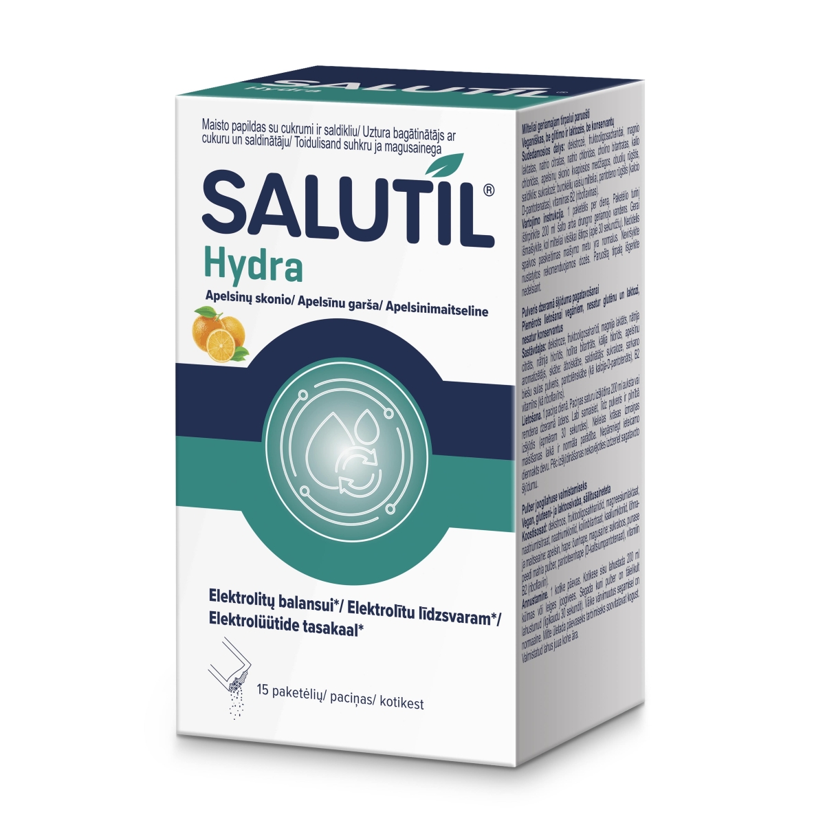 SALUTIL Hydra pulveris, 15 gab. - Produkta attēls