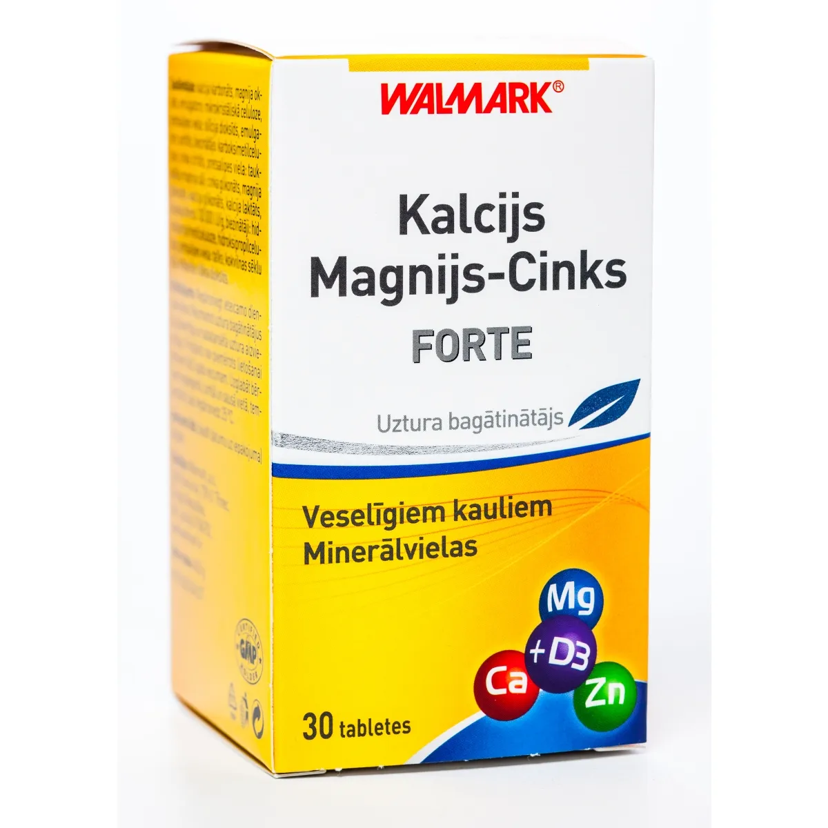 WALM. KALCIJS-MAGNIJS-CINKS FORTE TABLETES N30 - Produkta attēls