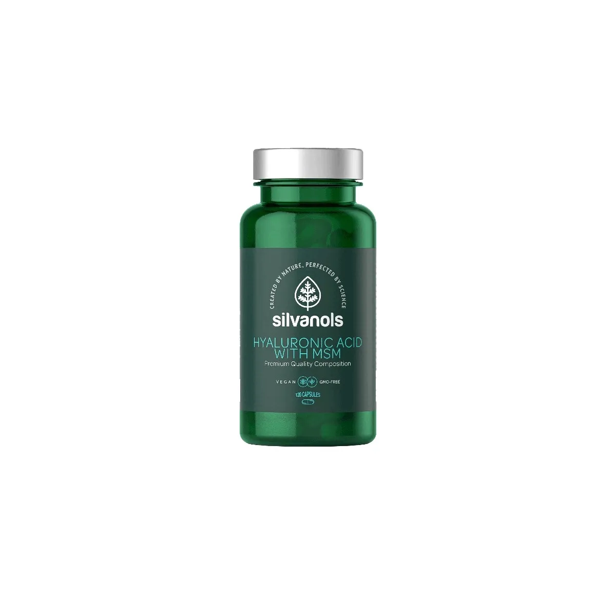 SILVANOLS Hyaluronic Acid with MSM kapsulas, 120 gab. - Produkta attēls