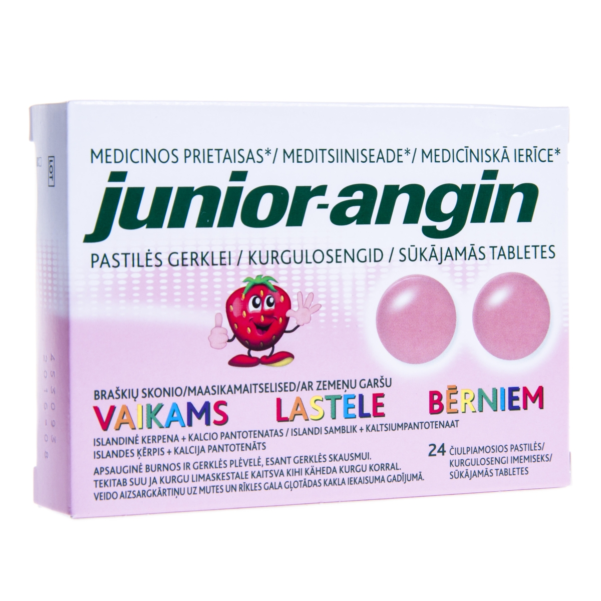 JUNIOR-ANGIN SŪKĀJAMĀS TABLETES N24 - Produkta attēls