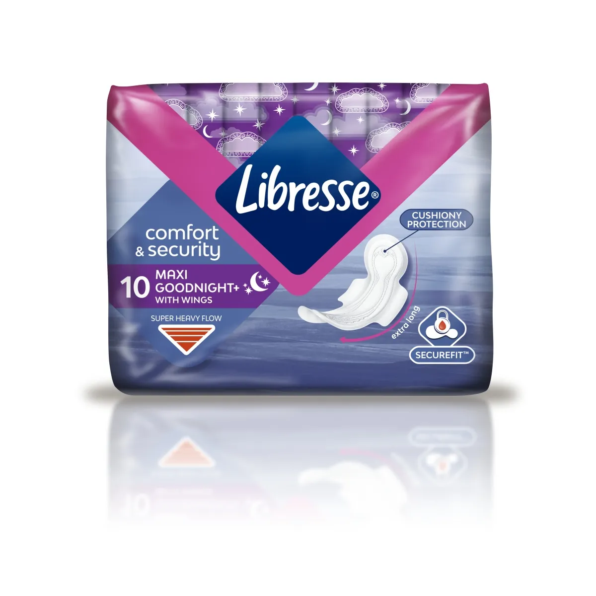 LIBRESSE Maxi Goodnight+ paketes, 10 gab - Produkta attēls