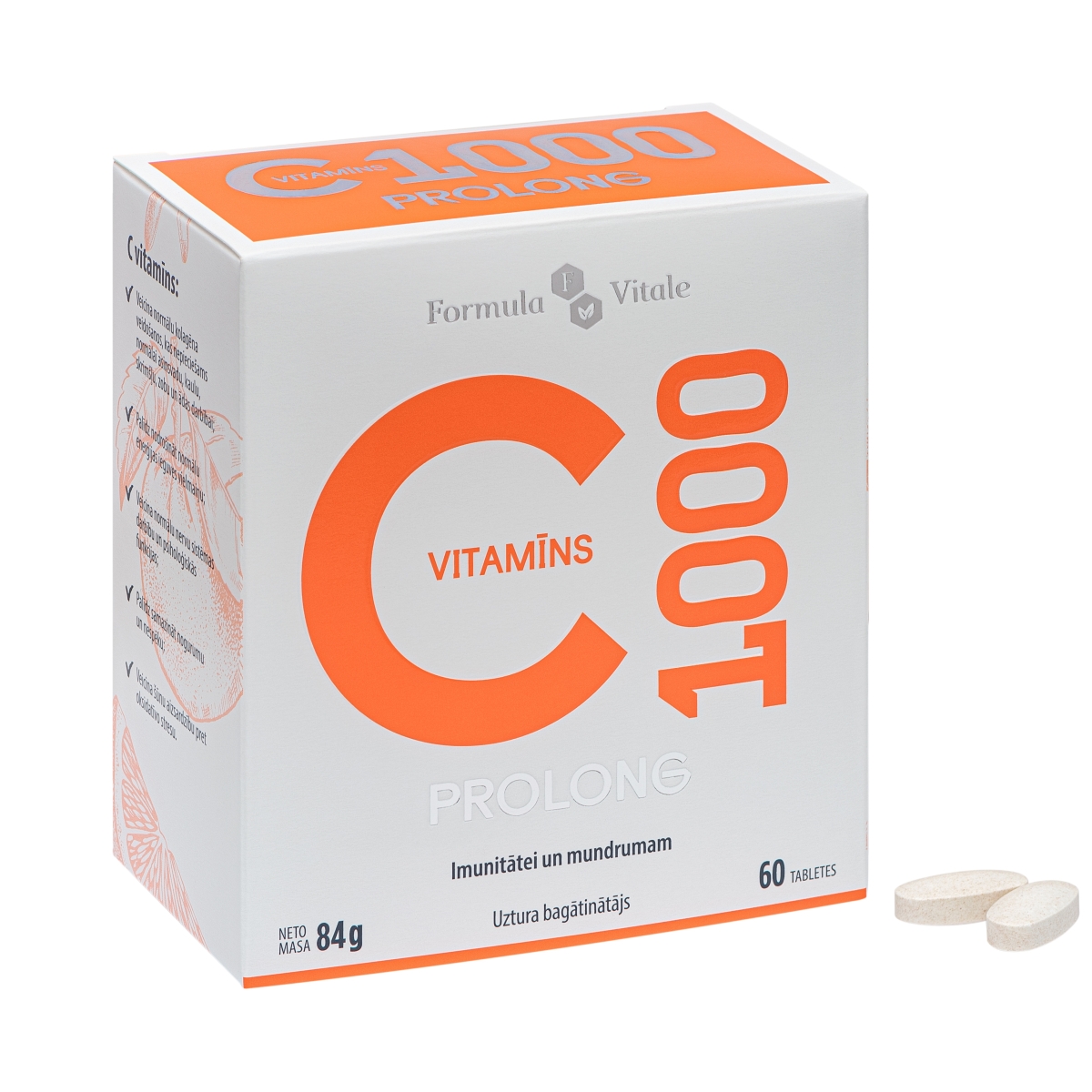 FORMULA VITALE C vitamīns Prolong 1000mg tabletes, 60 gab. - Produkta attēls