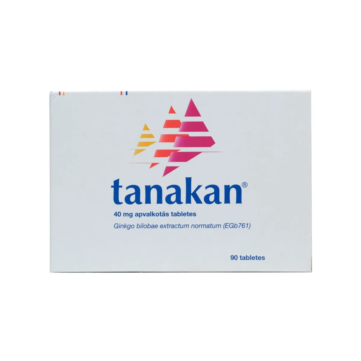 TANAKAN 40MG apvalkotās tabletes, 90 gab. - Produkta attēls