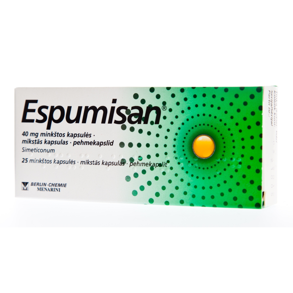 ESPUMISAN 40MG KAPSULAS N25 - Produkta attēls