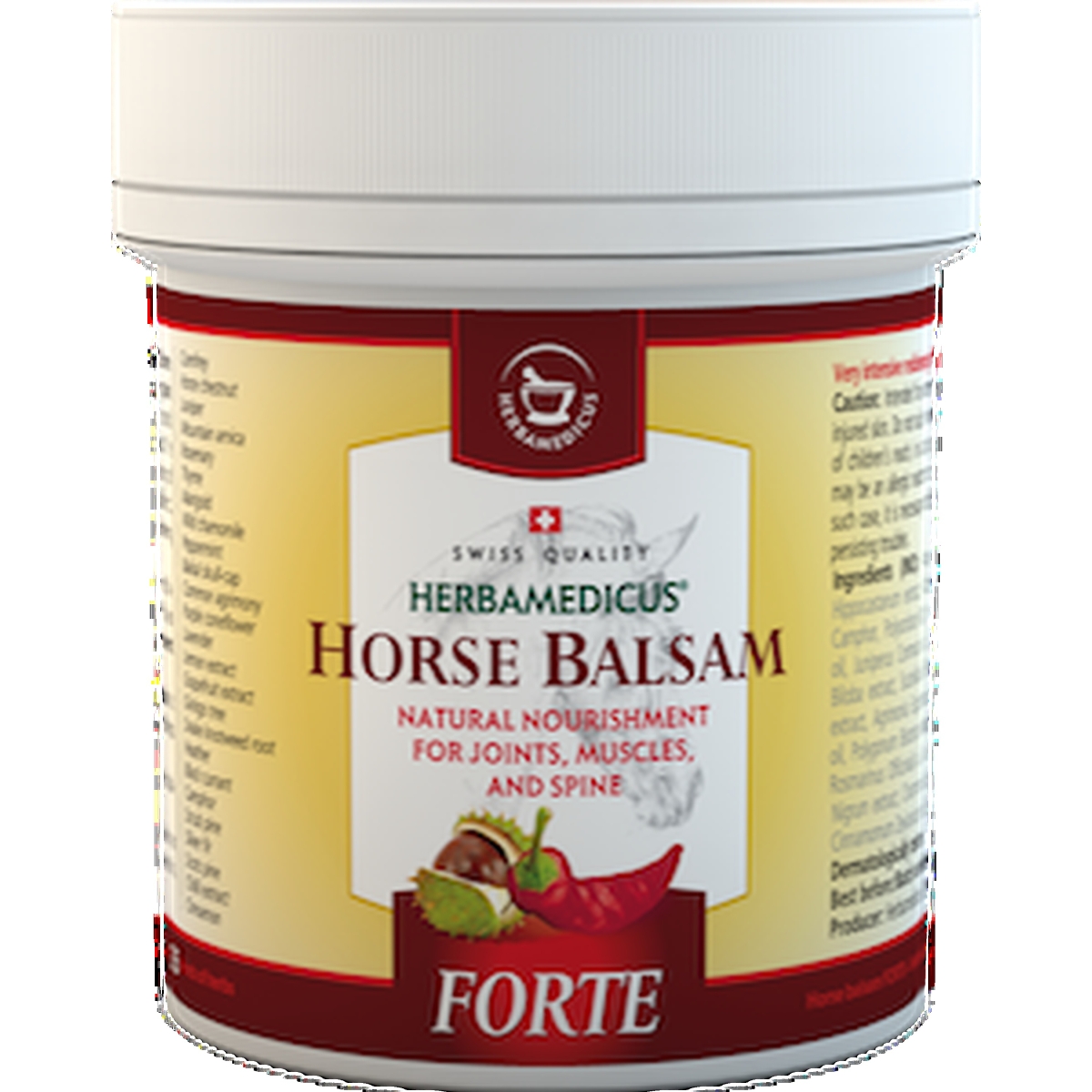 HERBAMEDICUS Horse balzam sildošs FORTE 250 ml - Produkta attēls