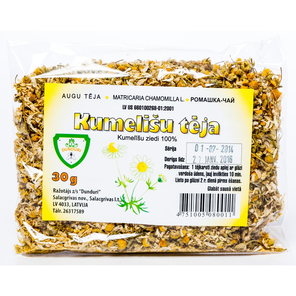 DUNDURI KUMELĪŠU ZIEDI 30G (POL.MAIS.) - Produkta attēls