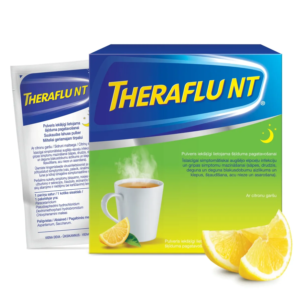 THERAFLU NT pulveris, 10 gab. - Produkta attēls