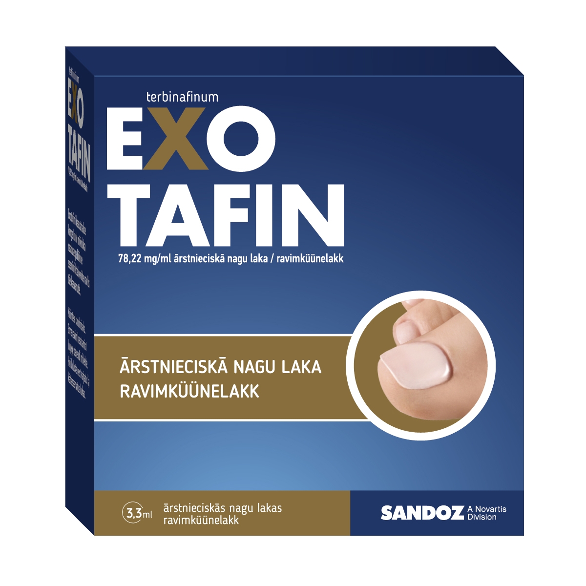 EXOTAFIN ĀRST NAGU LAKA 78.22MG/ML 3.3ML - Produkta attēls