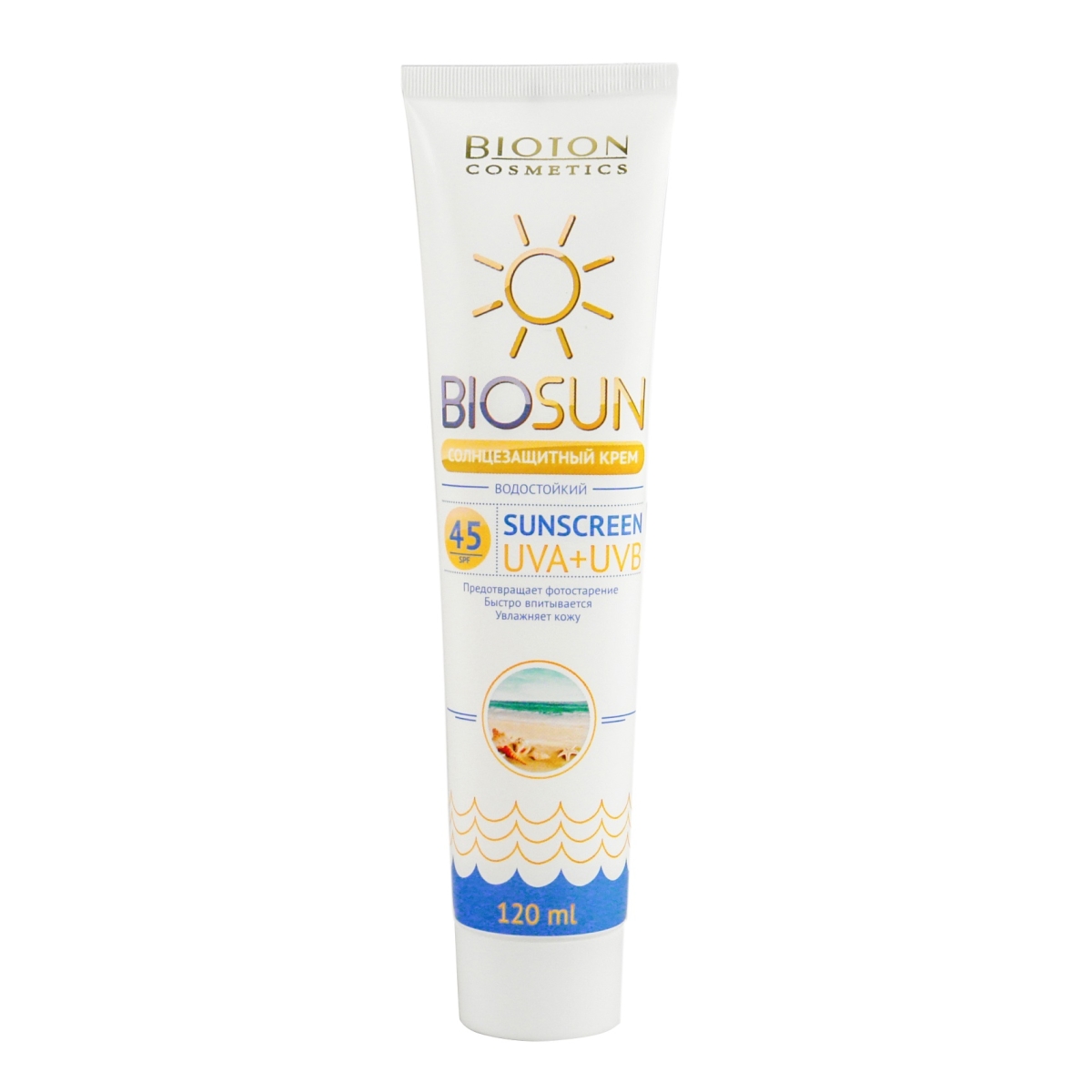 BIOSUN Saules aizsargkrēms SPF 45, 120 ml - Produkta attēls