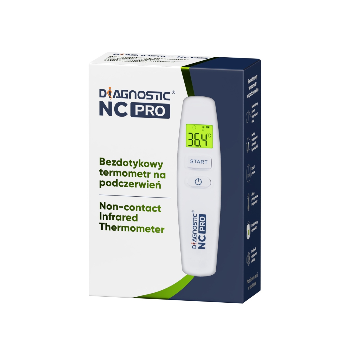 DIAGNOSIS NC PRO termometrs bezkontakta (infrasark.) - Produkta attēls